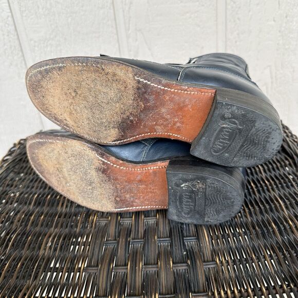 Justin Roper Boots Womens Size 5.5 B‎ Navy Blue Western Cowgirl Rodeo Workwear - Picture 9 of 13